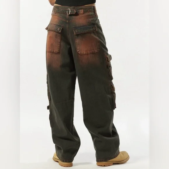 BDG Urban Outfitters Logan Extreme Cargo Pocket Baggy Boyfriend Jean-EUC - Picture 3 of 15